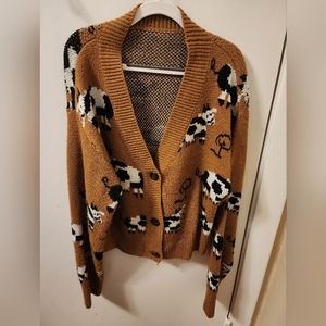 Cow cardigan